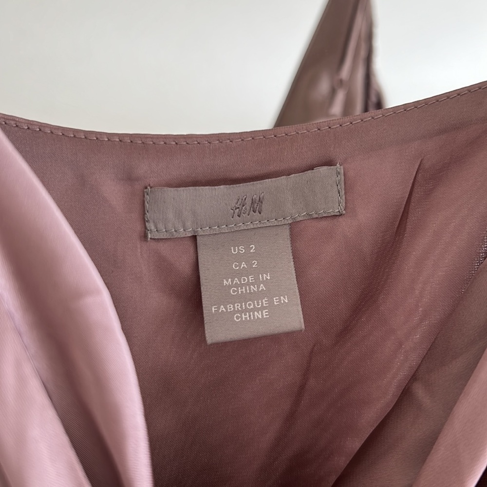 H&M mauve pink maxi pleated dress size 2 - Picture 5 of 6